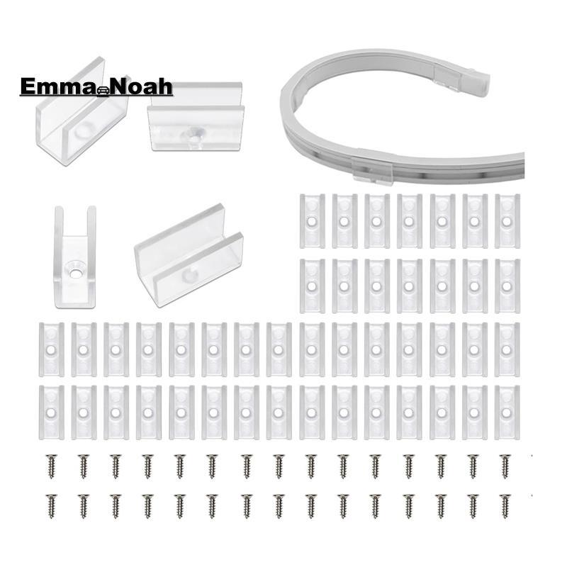 Dây Đèn Neon Gắn Chân Đế, 100 Chiếc Đèn Neon Lắp Đặt Cố Định Kẹp Phụ Kiện Cho 6x12mm LED Neon Flex S