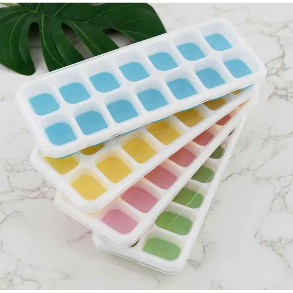 5  tặng 1 combo Khay Làm Đá Silicon 14 Viên Có Nắp Đậy Ohbabyo
