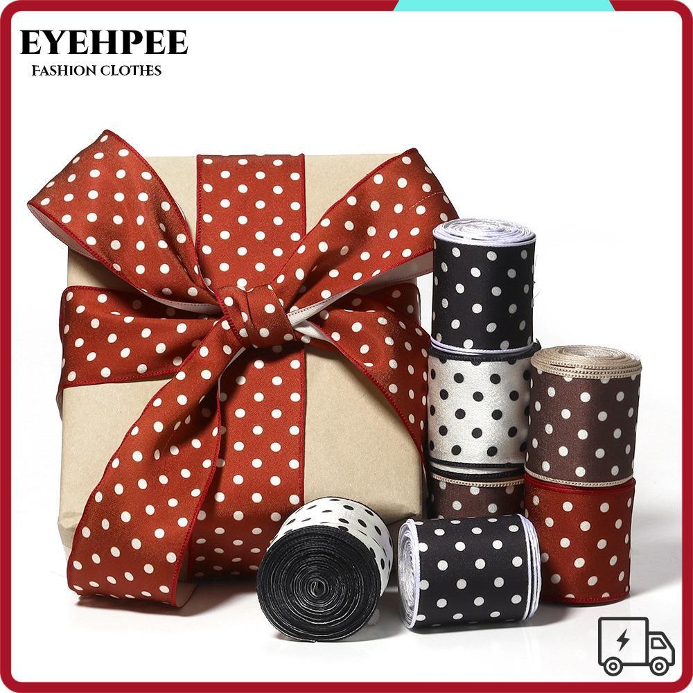 EYEHPEE In Ruy Băng, Chấm Bi Chiều Rộng 40 Mm In Chấm Bi Chấm Bi, Polyester Trang Trí 3 Sân DIY Ruy 