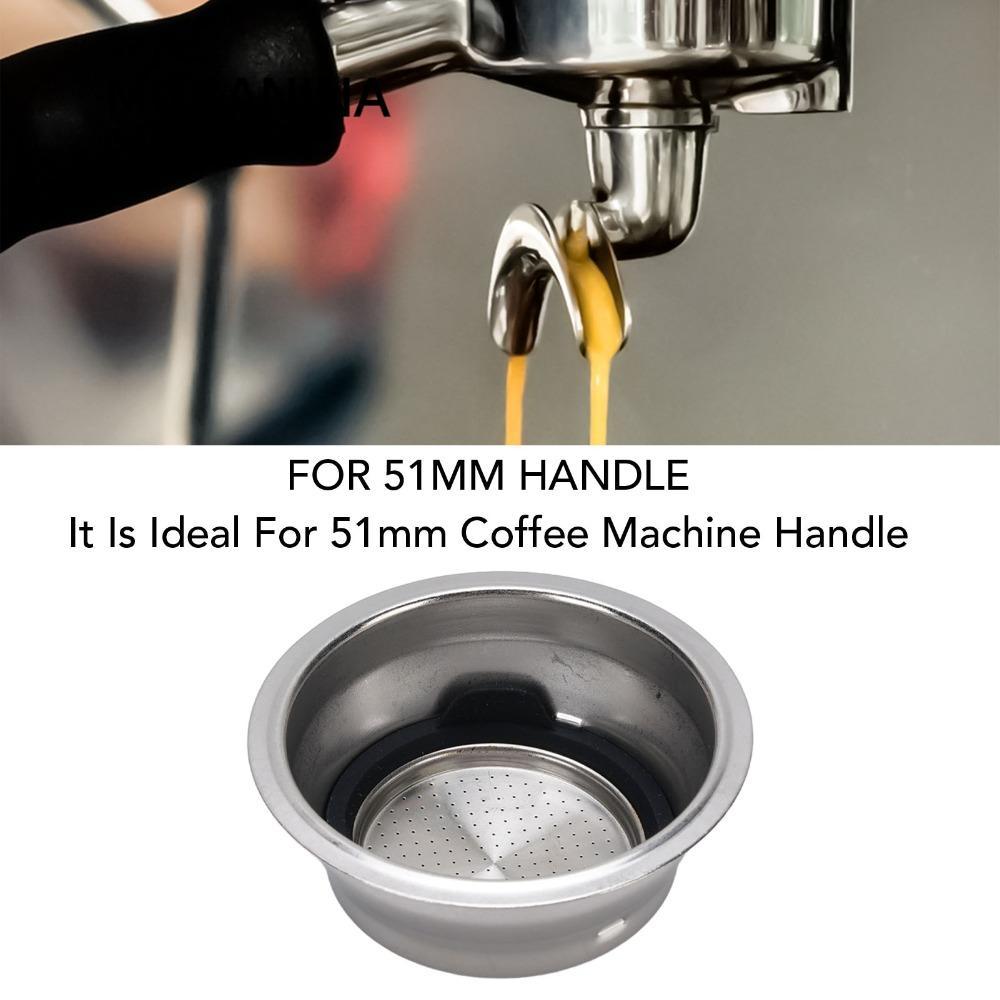 Giỏ Portafilter MOBANINA, Giỏ lọc Portafilter bằng thép không gỉ đôi, Giỏ xốp có máy giặt silicon Bạ