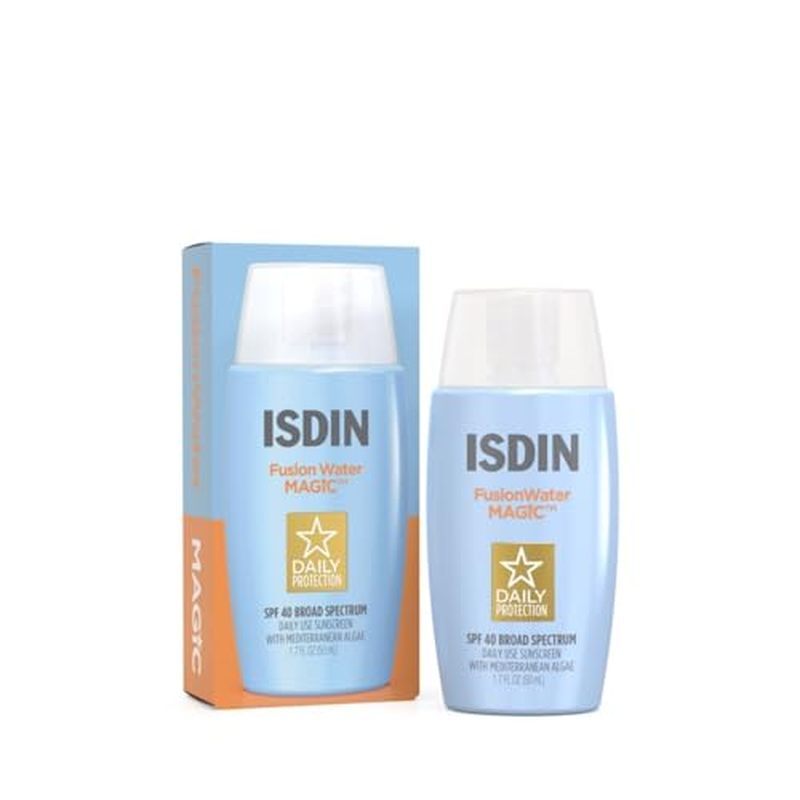 ISDIN Fusion Water MAGIC, Kem chống nắng Ultralight Broad Spectrum SPF 40 với Axit Hyaluronic và Vit
