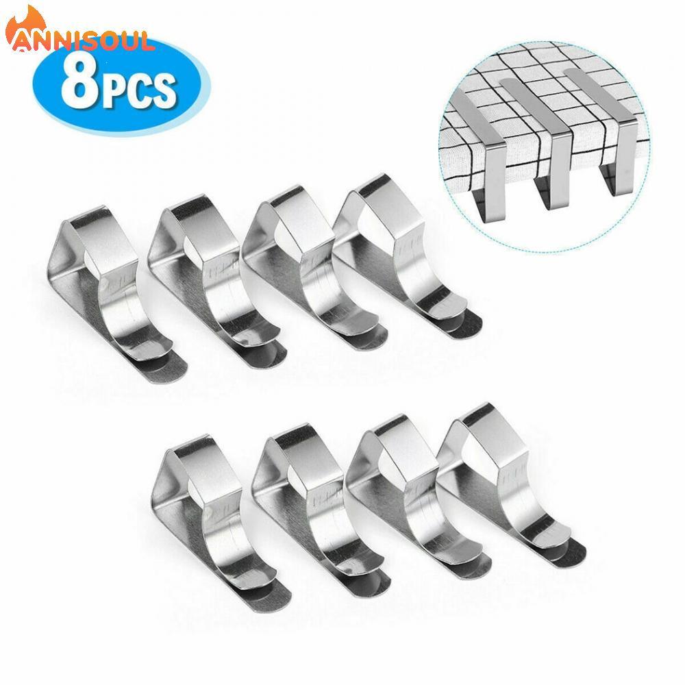 [NISO]8 X Stainless Steel Tablecloth Clamps Covers Clips Holder Table Cloth Picnic