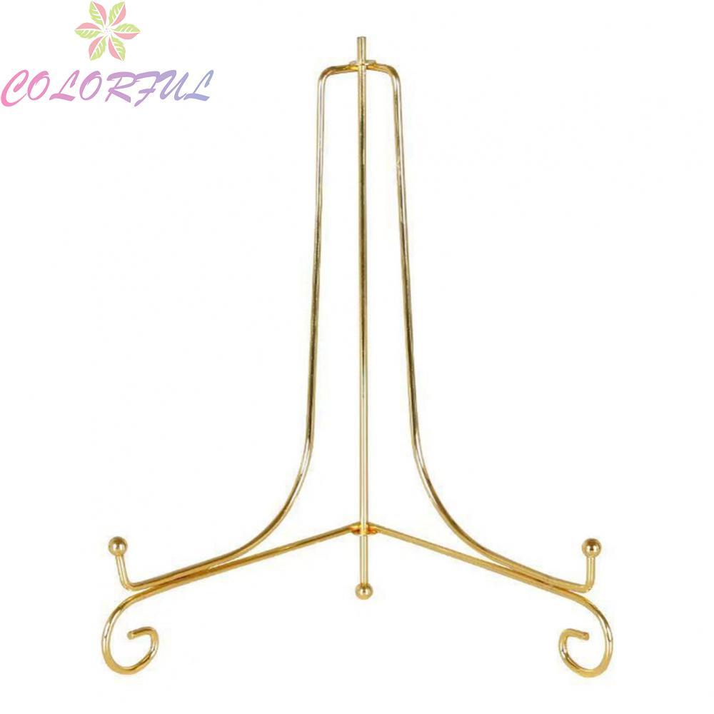 Elegant Black Plate Stand Metal Easel Display Holder for Picture Frames