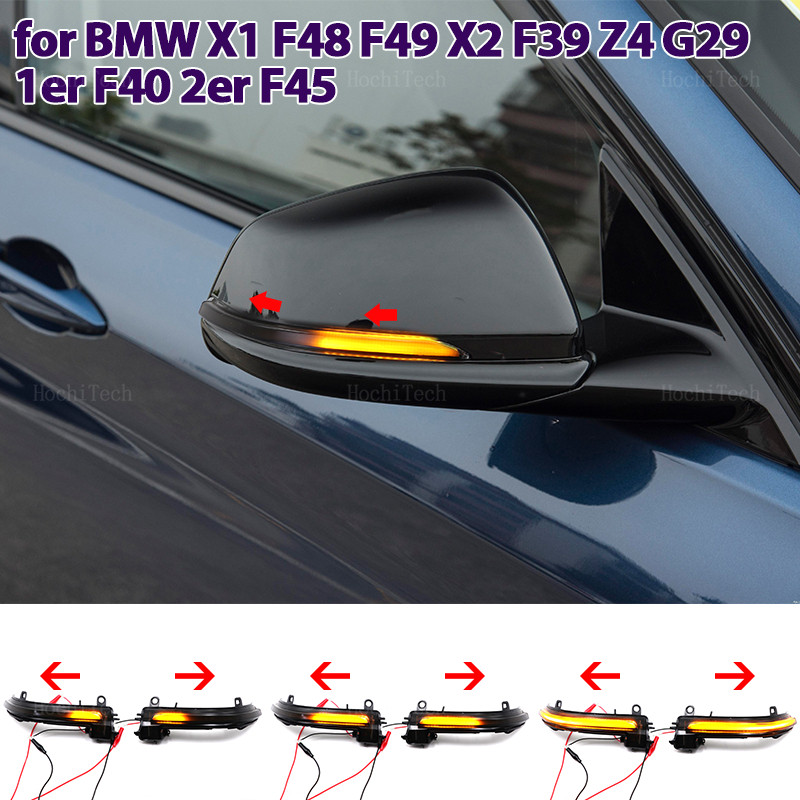 2 Chiếc Năng Động Biến Tín Hiệu Đèn LED Bên Gương Báo Cho Xe BMW X1 F48 F49 X2 F39 1er F40 2er F45 F