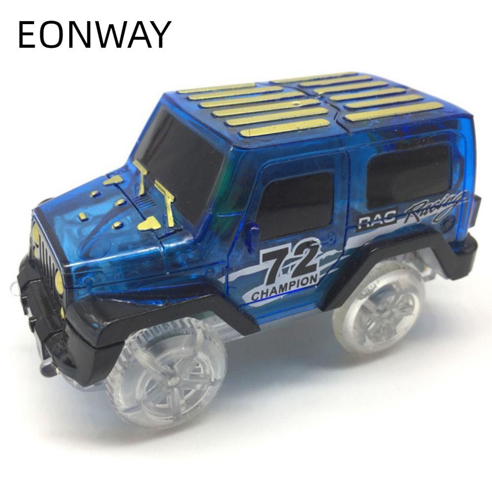 EONWAY Light Up Cars Inertia Power Mini LED Track Car