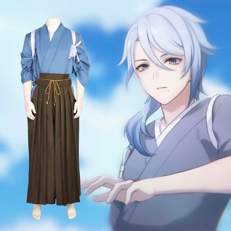 Genshin Impact Costume Ayato Kimono - Áo Kимоно Cosplay Cho Nữ Dịp Halloween và Lễ Hội