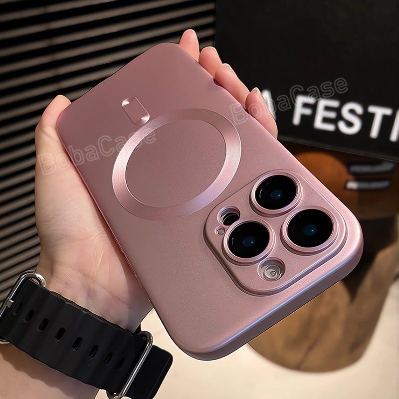 Ốp lưng iPhone Từ tính màu cho 17 16 15 14 13 12 11 Pro Pro Max 7 8 Plus X XS XR XSMax SE  | BigBuy360 - bigbuy360.vn