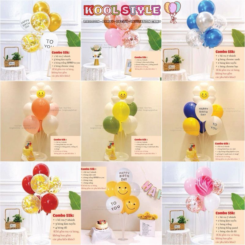 Trụ cắm kèm bóng 7 nhánh nối - Kool Style Shop