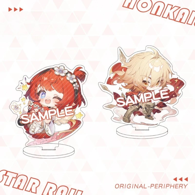 Standee Honkai Star Rail Mô Hình Mica Acrylic Nhân Vật Lingsha Jiaoqiu Trang Trí Bàn Học Figure Anim