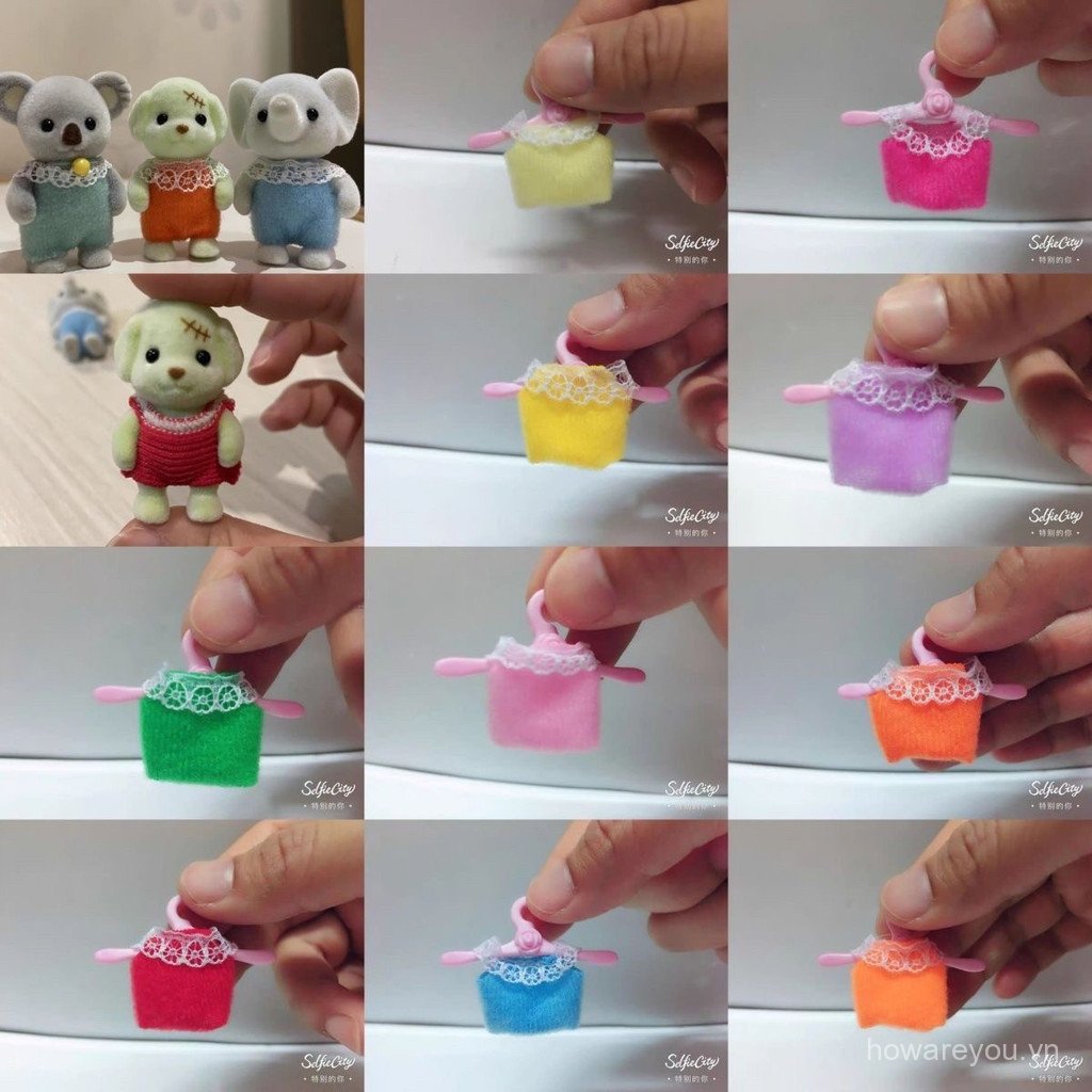 Senbel Họ Poodle Voi Bé 4cm Búp Bê Động Vật Búp Bê Mini Quần Áo Chơi Nhà Đồ Chơi LKZ2