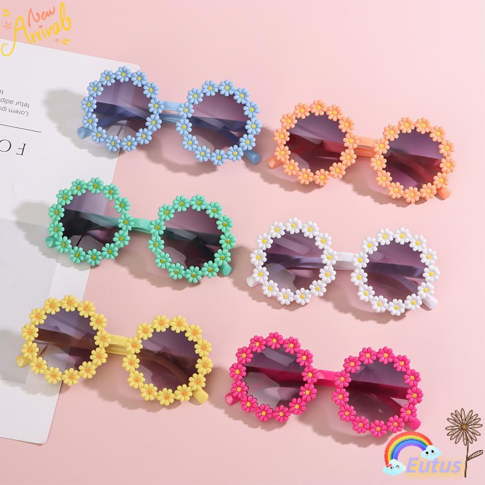 EUCA Kids Daisy Sunglasses Novel Sun Protection Disco Party Round Frame