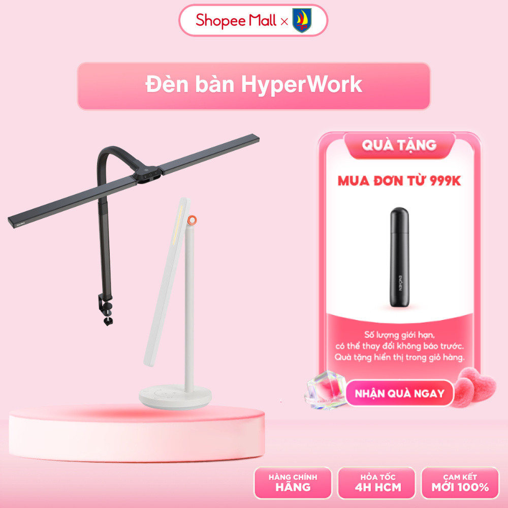 Đèn bàn HyperWork Nova/ Luna HPW-DL02/DL01 - Hàng Chính Hãng
