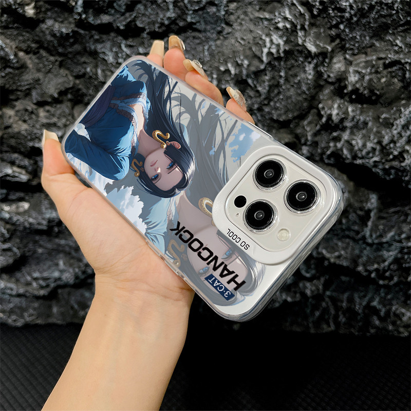 Ốp lưng iPhone bạc màu Boa Hancock One Piece nữ hoàng hải tặc cho iPhone 11 12 13 14 15 16 17 Pro Max chống rơi cao cấp | BigBuy360 - bigbuy360.vn