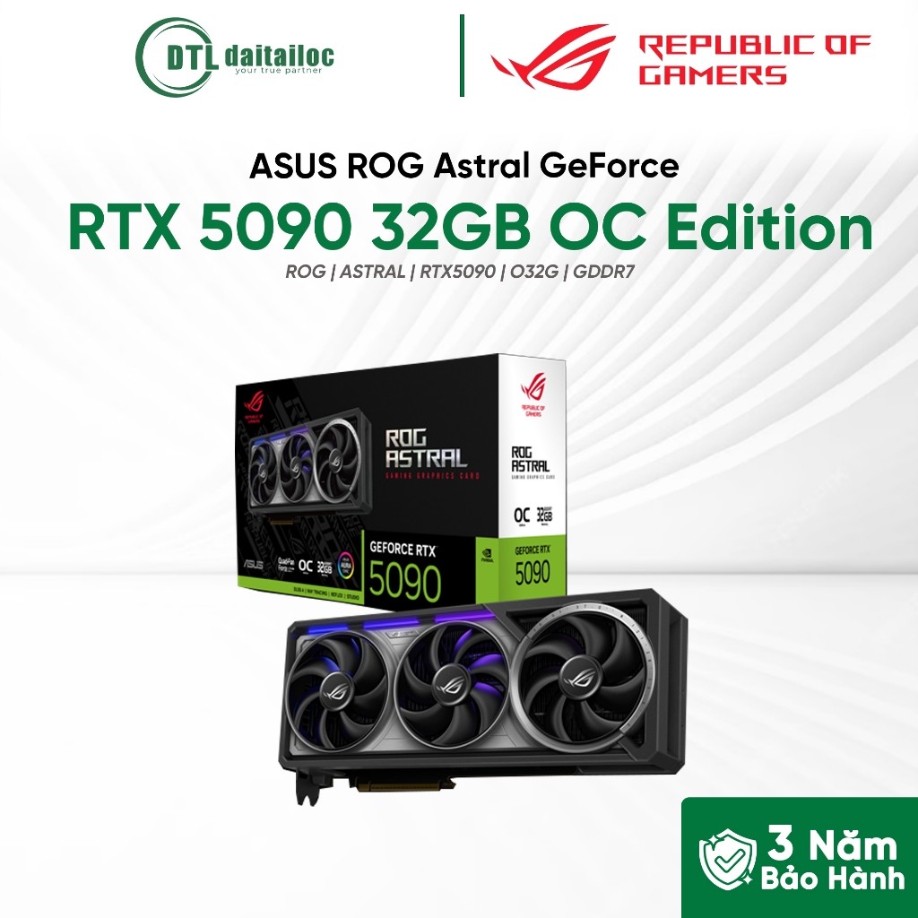 Card màn hình VGA ASUS ROG Astral GeForce RTX 5090 32GB GDDR7 OC Edition | Chính Hãng | Bảo Hành 36 