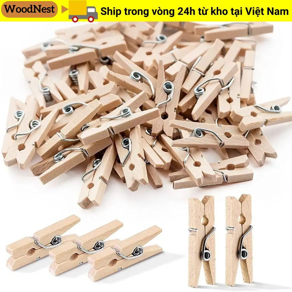 GỖ 50 / 100 Chiếc Kẹp Quần Áo, Kẹp Ảnh Mini Có Thể Tái Sử Dụng, Kẹp Gỗ Bằng Gỗ Để Treo Hình Ảnh Giấy