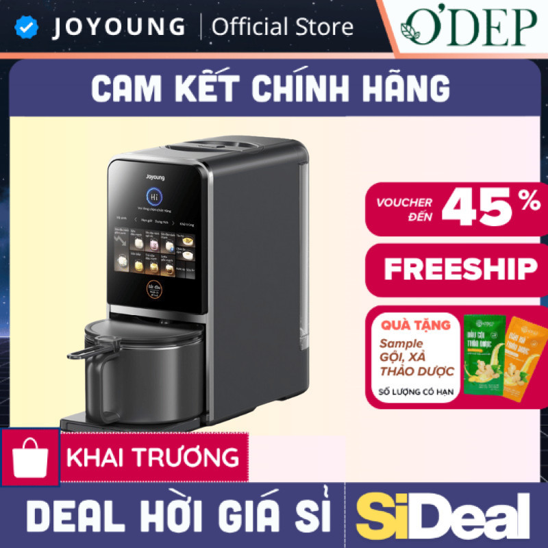 Máy nấu sữa hạt đa năng làm sạch tự động Joyoung JSCB-K7 PRO công nghệ khử Purin chuyên biệt - SIDEA