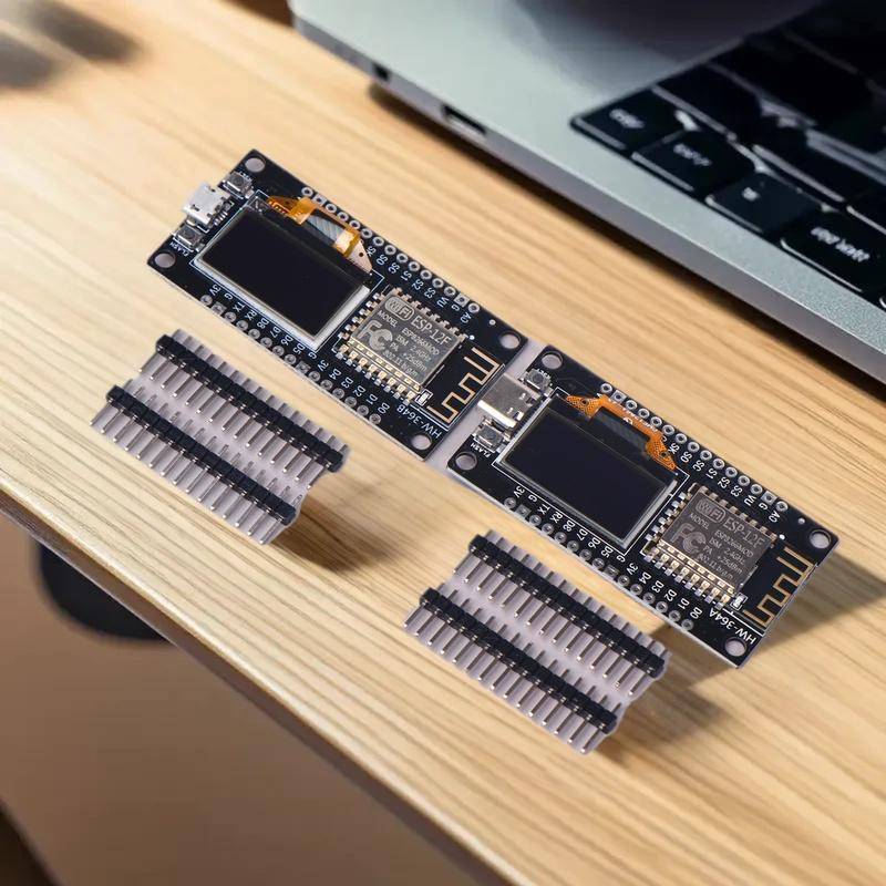 [BCVK] Bảng phát triển ESP8266 Tích hợp màn hình OLED 0,96 Inch có vỏ bảo vệ, mô-đun không dây WiFi 