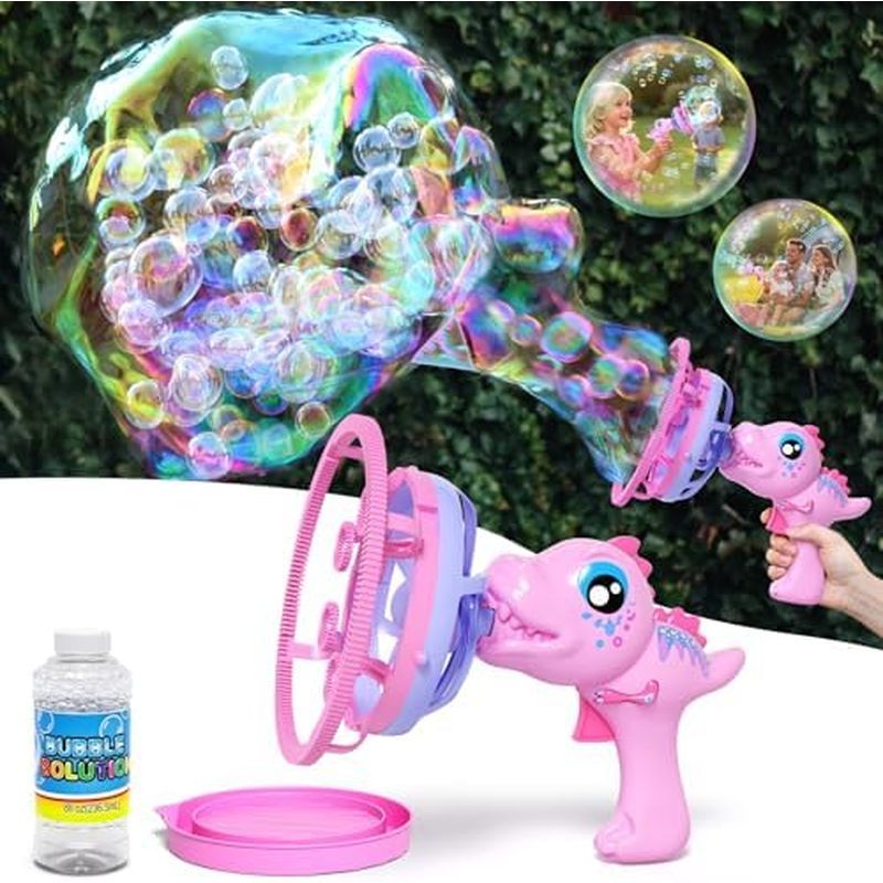 Súng bong bóng khủng long cho trẻ em - Máy bong bóng bong bóng có bong bóng, 1000 + bong bóng / Min 