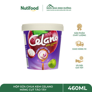 Hộp Sữa Chua Kem Celano Măng Cụt Táo Tây 460ml - Trái Cây Tươi Mát