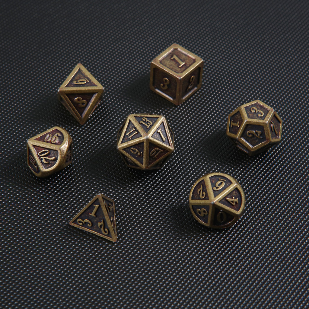 FEDZ Metal Multi-Faced Dice COC Board Game Running Team TRPG Crudo Faced Dice Dungeon và Dragon DND 