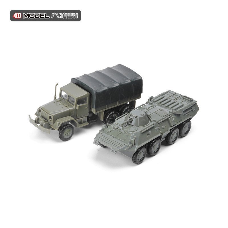 Chính Hãng 4D Lắp Ráp 1 / 72 Quân Đội Hoa Kỳ M35 Xe Tải BTR-80 Xe Thiết Giáp Mẫu 2 Mô Phỏng Đồ Chơi 