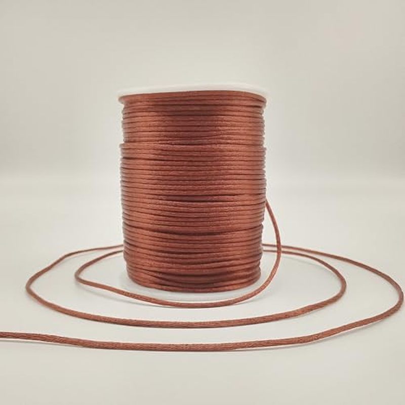 2 mm 330 Feet Satin Nylon Cord String for Jewelry Making Bracelet Necklaces Beading Thread Rattail M