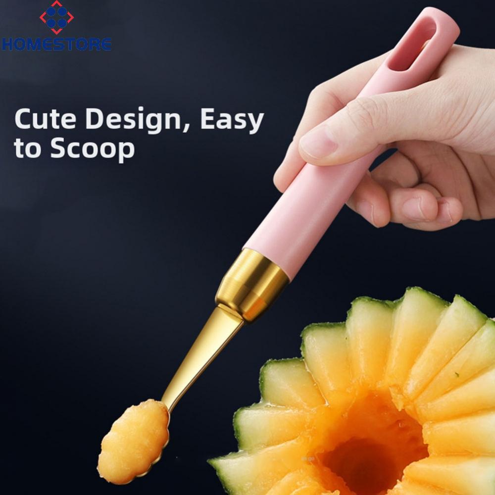[Homestore]Fruit Scoop Oval Scoop Design Large Oval Shape Dishwasher Safe Rust Resistant