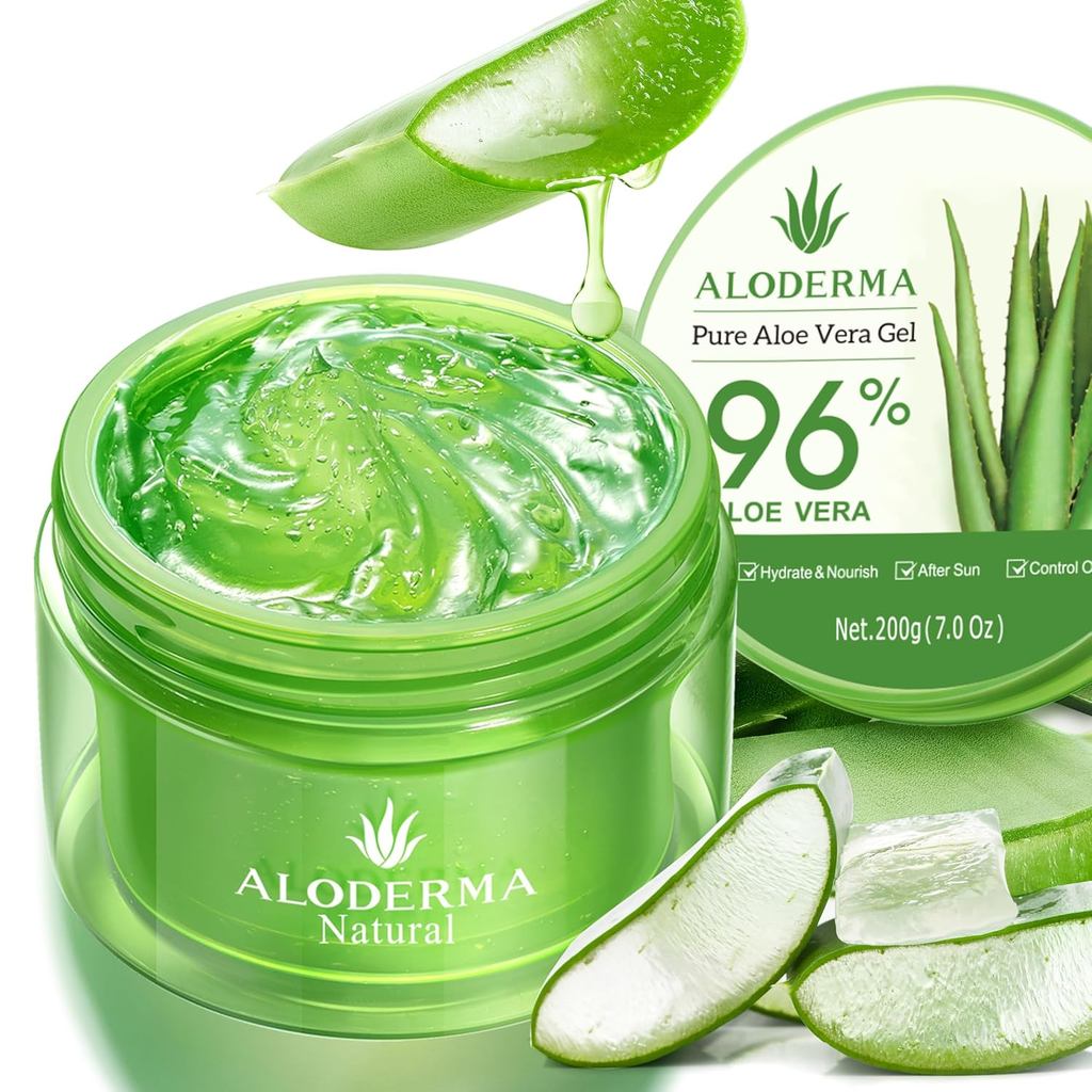 Gel lô hội Aloderma trong vòng 12 giờ thu hoạch với lô hội hữu cơ nguyên chất 96% cho đầu & tóc, dưỡ