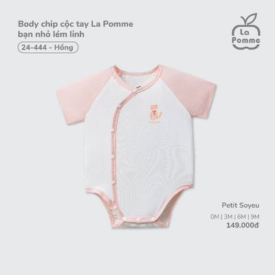 Body chip cộc tay La Pomme bạn nhỏ lém lỉnh - Sợi Petit Soyeu thoáng mát – Bé gái/trai - 0M - 9M