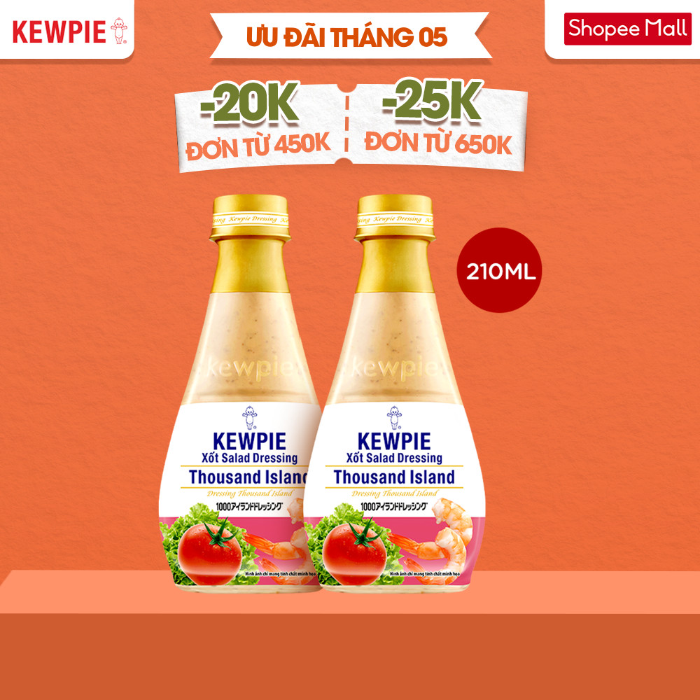 Combo 2 Xốt Salad Dressing Thousand Island Kewpie 210ml