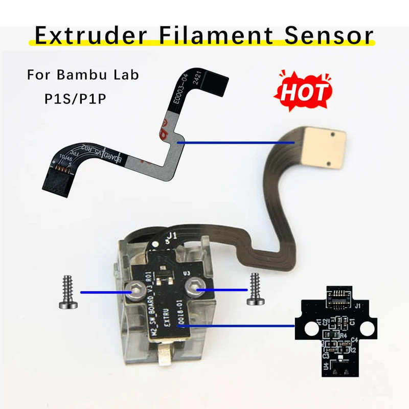 HB Cho Bambu Lab P1S Phụ Kiện Cảm Biến Máy đùn Dây Tóc Cảm Biến Thay Thế P1P Hall Switch Board Cho B