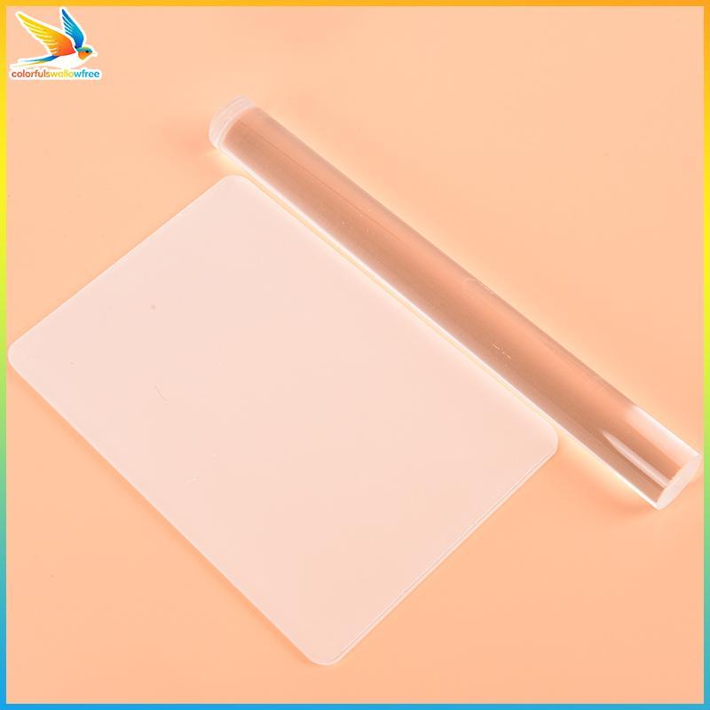 Colourswallowfree Solid Clay Rolling Pin Acrylic Clay Roller DIY Modeling Clay Tools Phụ kiện ABC