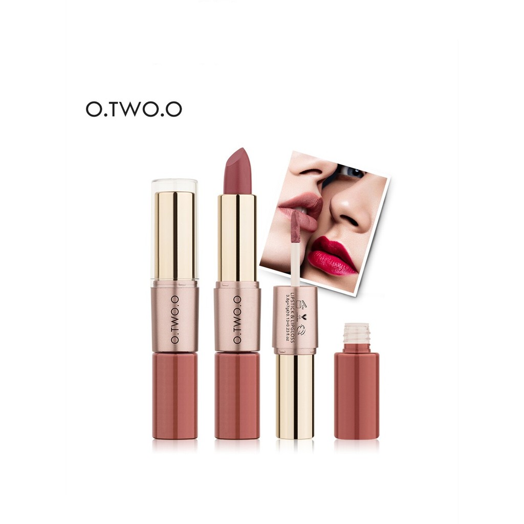 son bóng son romand chính hãng O.TWO.O Son môi nhung hai đầu Matte Lip Gloss Châu Âu Mỹ Son bóng môi