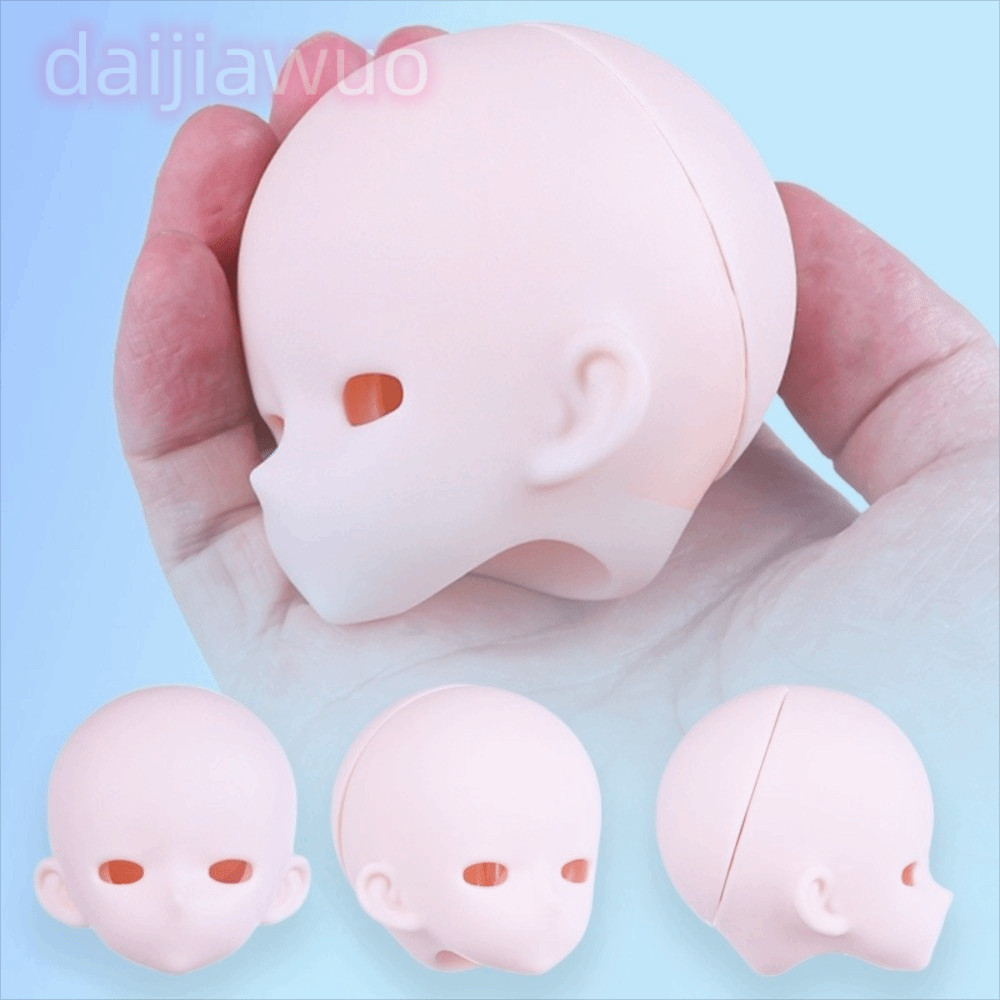 DAIJI 1 / 4 BJD Anime Headsculpt, Da Trắng Anime-Style Bjd Baby Head, Không Trang Điểm Có Thể Mở PVC