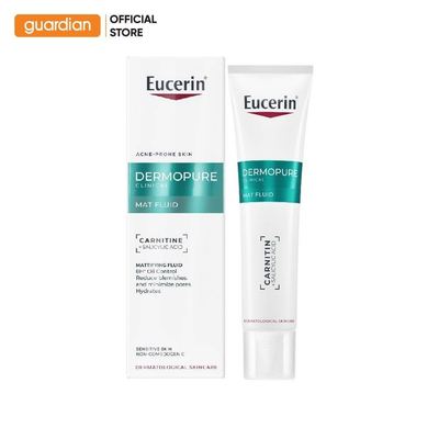 Kem Dưỡng Ẩm Giúp Kiểm Soát Nhờn Eucerin® Dermopure Clinical Mat Fluid 40ml | Guardian Việt Nam