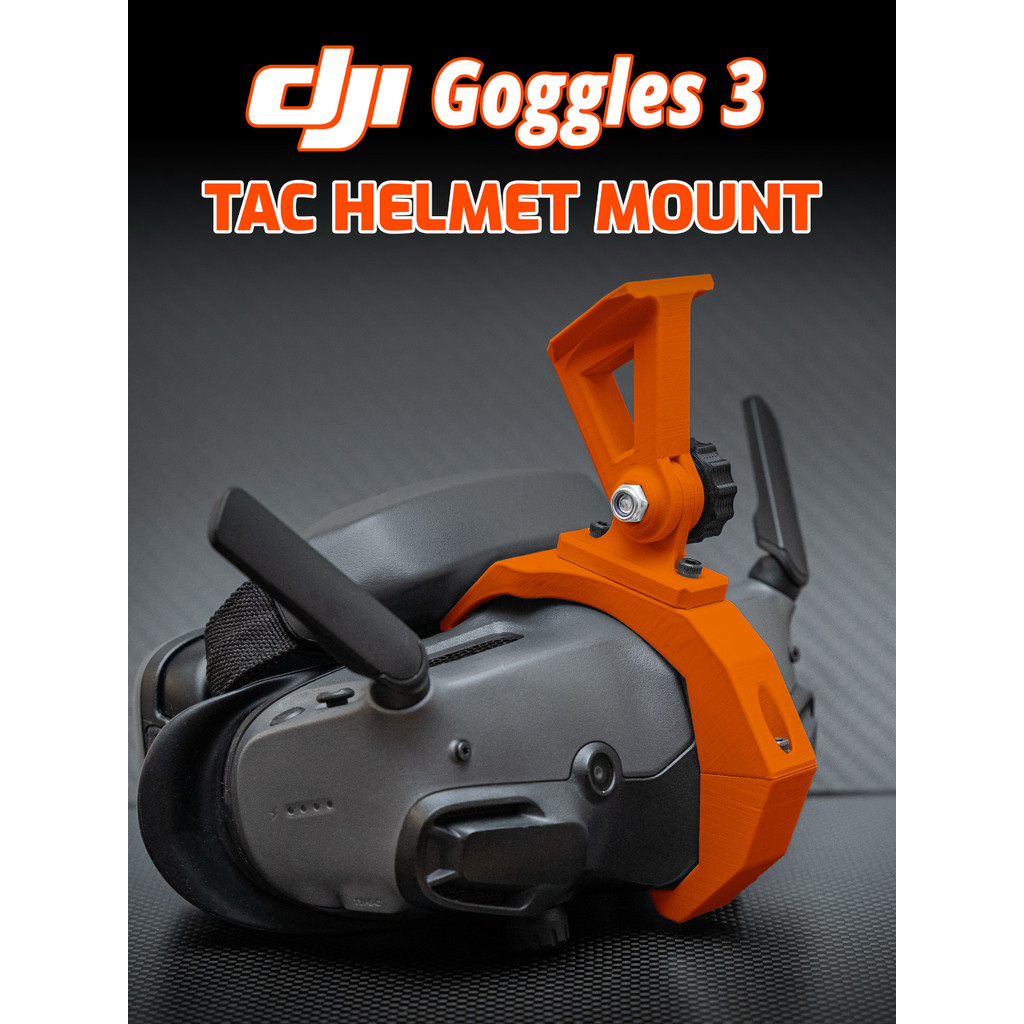 Bộ mũ bảo hiểm chiến thuật màu đen cho DJI Goggles2 Kính mắt3