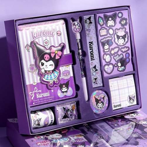 Sanrio Diary Decorating Stationery Set Gift Set Birthday Gift Cinnamoroll Kuromi My Melody Memo Pad 