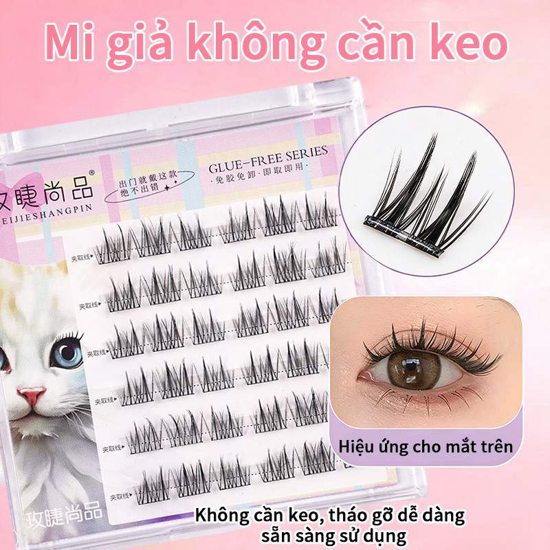 [99k/ 6 Hộp] Lông Mi Giả Tự Dính Tự Nhiên Dày Mi Không Cần Keo Lông Mi Giả Có Thể Tái Sử Dụng