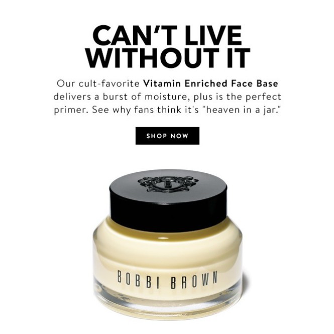 KEM LÓT DƯỠNG ẨM DA BOBBI BROWN VITAMIN ENRICHED FACE BASE; KEM LÓT BOBBI BROWN