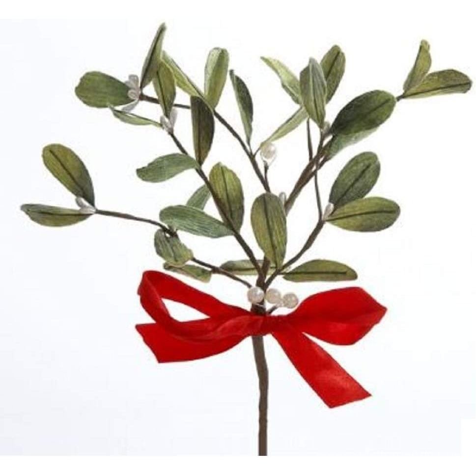 Kurt Adler Mistletoe với Nơ Đỏ Pick
