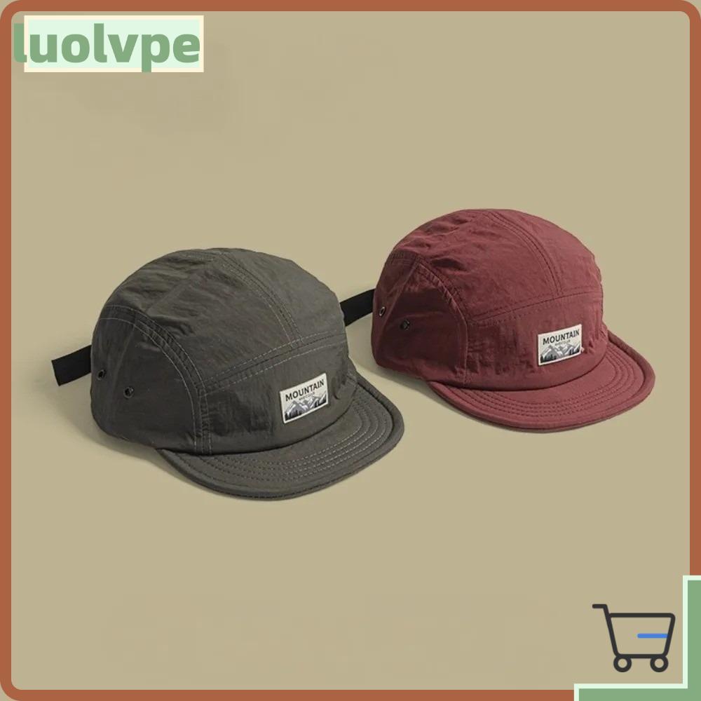LUOLVUO 5 Panel Cap - Quick Dry Lightweight Adjustable Hat với vành ngắn, Phong Cách Vintage cho Nam