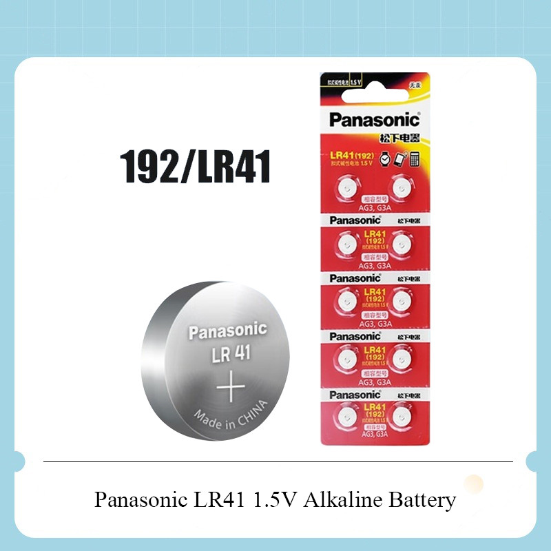 Panasonic LR41 (192) AG3 SR41 392 392A 384 L736 1.5V Nút Alkaline Pin Đồng Xu Cho Đồ Chơi Đồng Hồ Đi