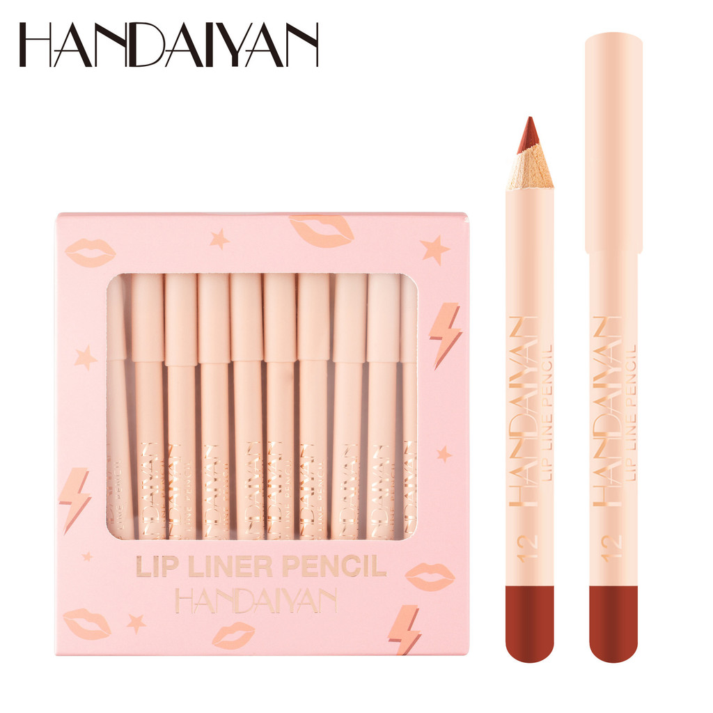 12 Matte Lip Liner Set Velvet Non-Fade Hook Line Lip Pencil Lip Pencil Pen Set
