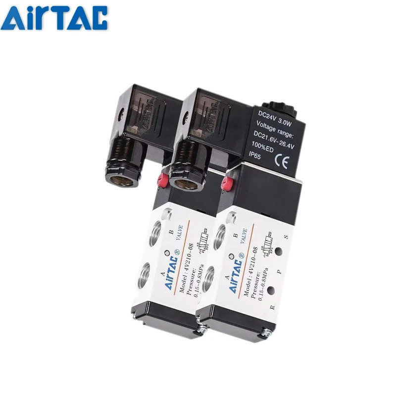 AIRTAC 4V210-08 4V310-10 4V410-15 Van điện từ khí nén Điều khiển hướng Van từ tính 24V 220V X X