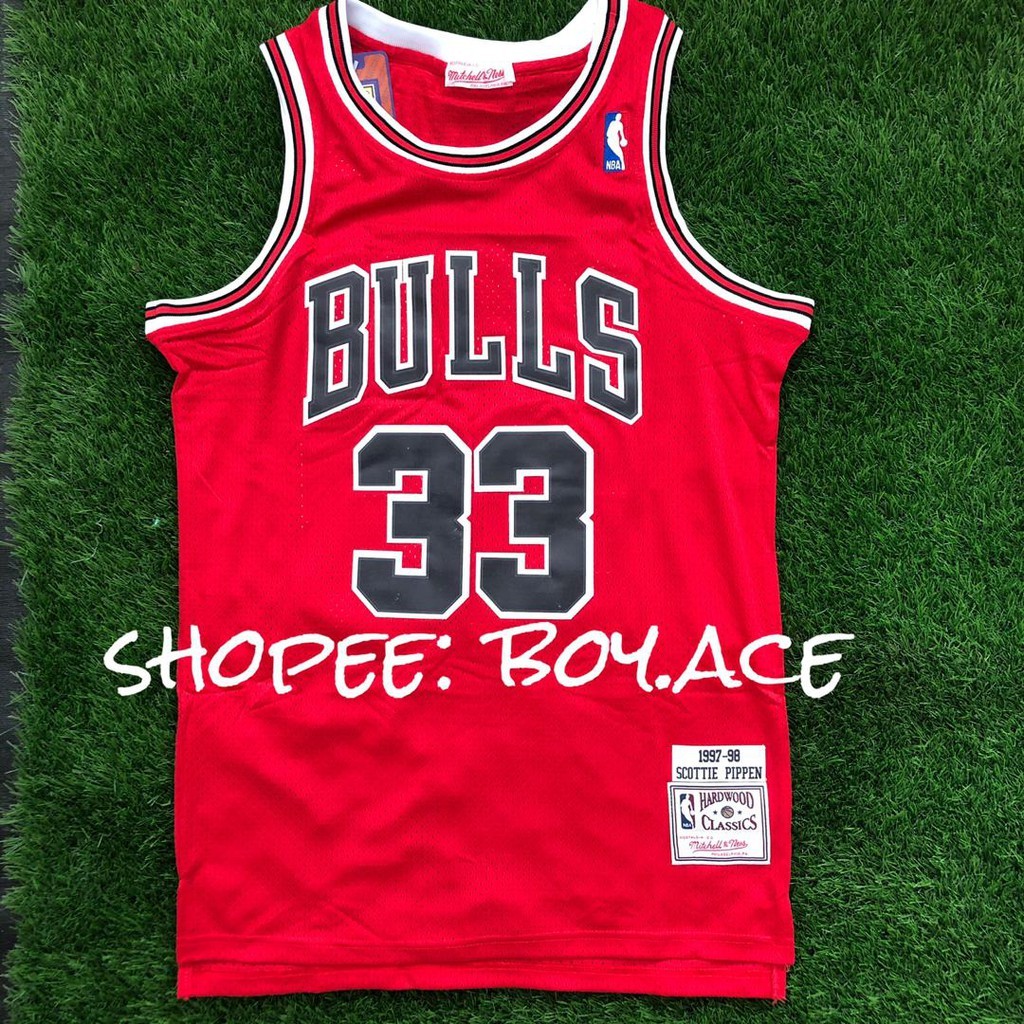 Áo Bóng Rổ JR Grey Retro Edition 23 Nam Nữ Pippen Chicago Bulls Home Red NBA Jersey Baju Lelaki Áo B