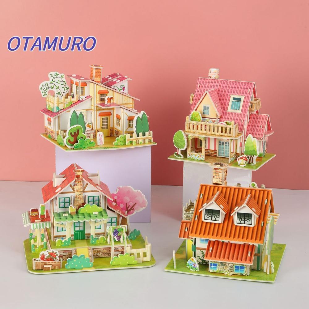 Câu đố ghép hình RANERVZZ, Câu đố mô hình ngôi nhà thủ công, Đồ chơi trẻ em Giấy mô hình câu đố vui 