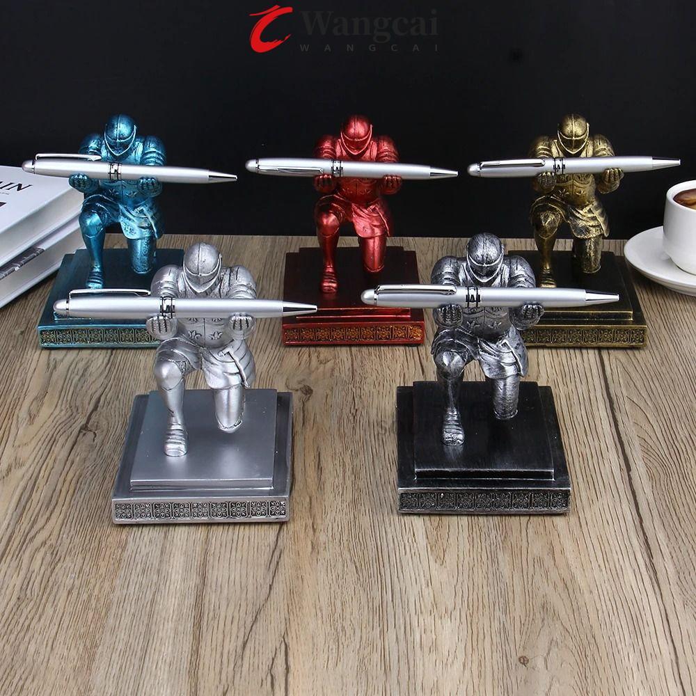 WANCGAI Executive Knight Pen Holder, Trang trí Executive Knight Armor Hero Pen Holder, Văn phòng phẩ