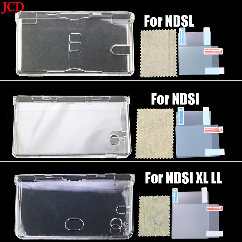 Vỏ bọc da bằng nhựa trong suốt cho Nintend DSL NDS Lite NDSL cho DSi NDSi XL LL Console W / Phim bảo