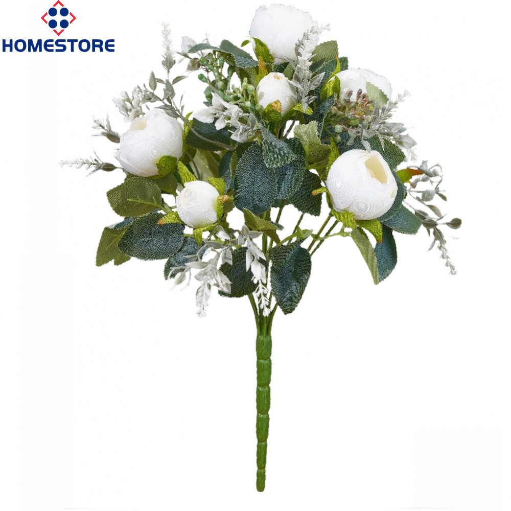[Homestore]Peony Bouquet Luxurious Floral Display Realistic Peony Design Bridal Centerpiece