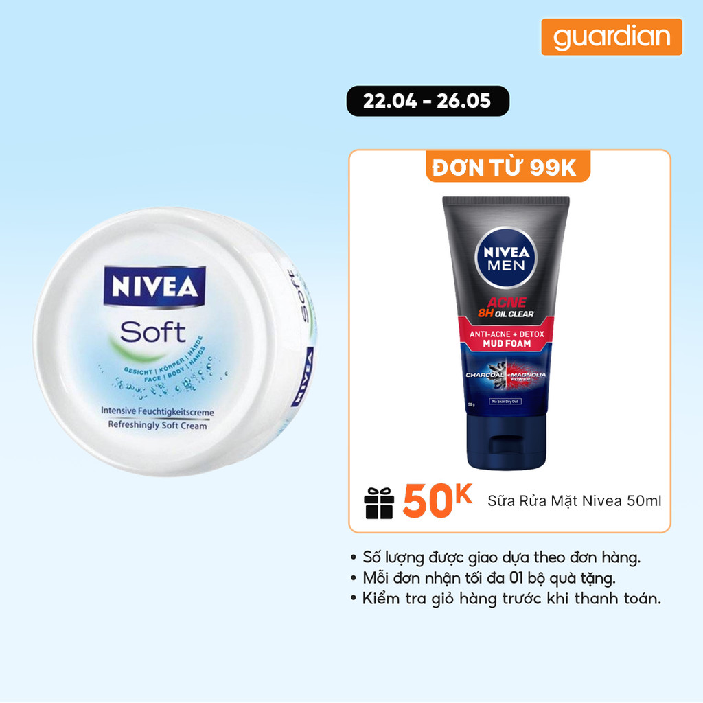 Kem Dưỡng Mềm Da Nivea Refreshingly Soft Moisturizing Cream 50ml | Guardian Việt Nam